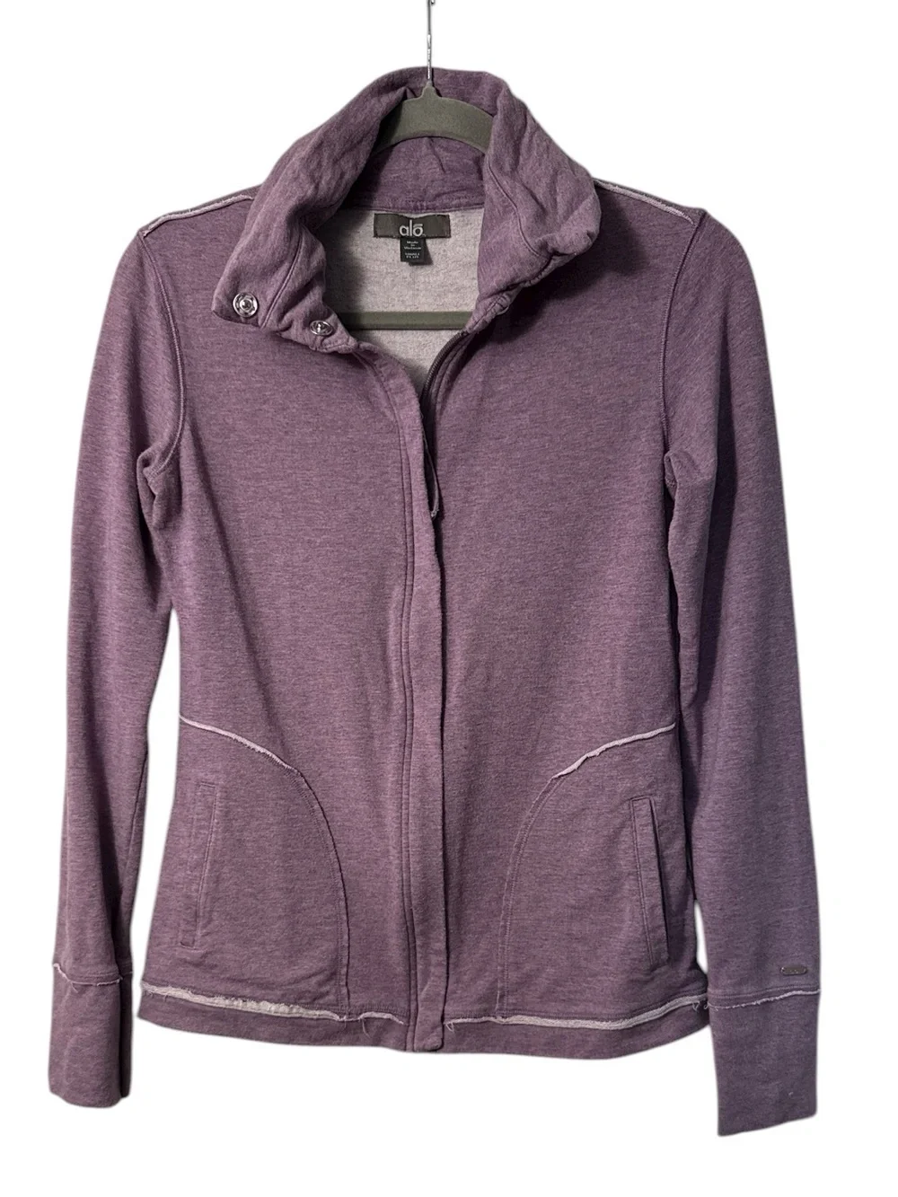 Alo Full Zip Funnel Neck Sweater
